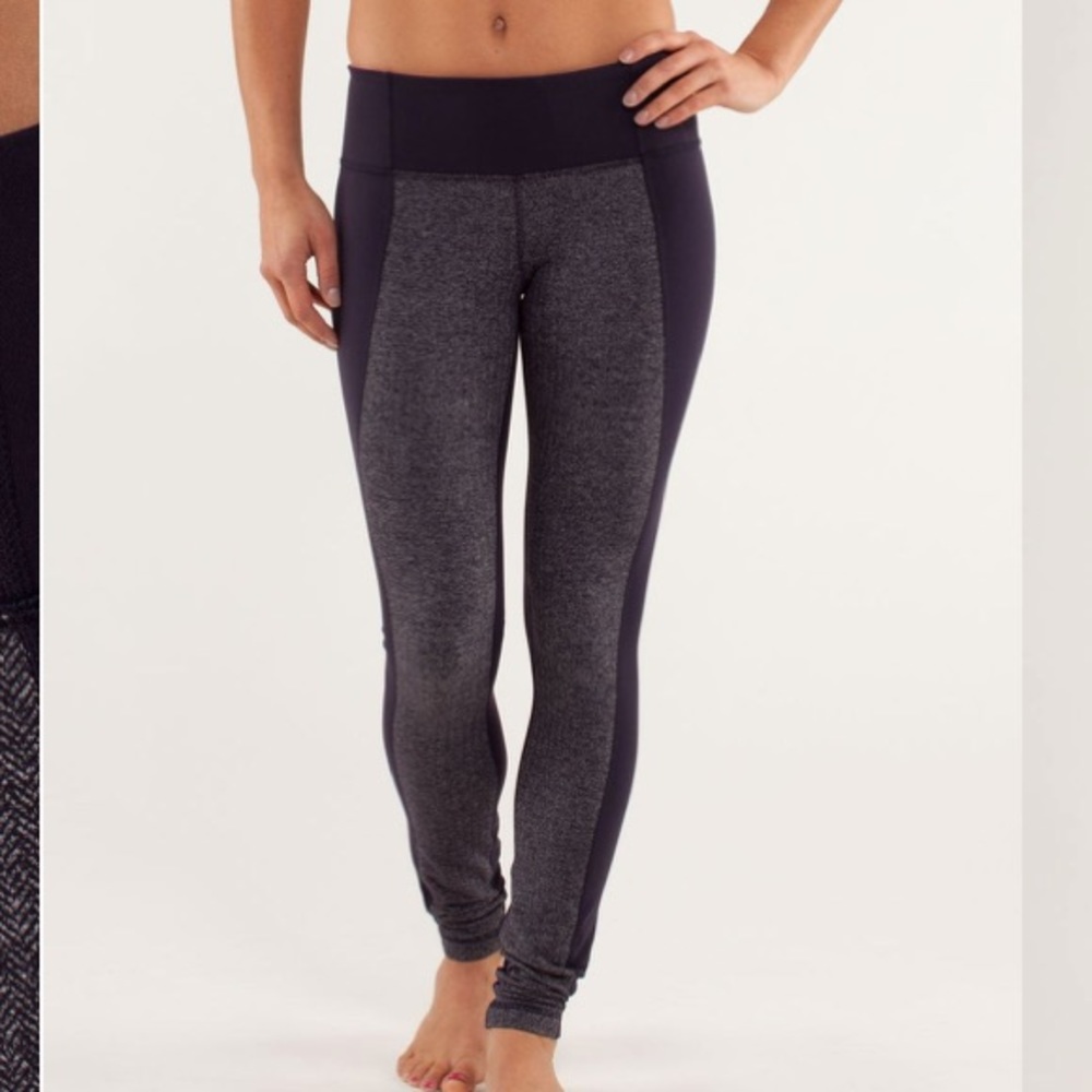 Lululemon Wunder Under Pant Herringbone Black Swan
